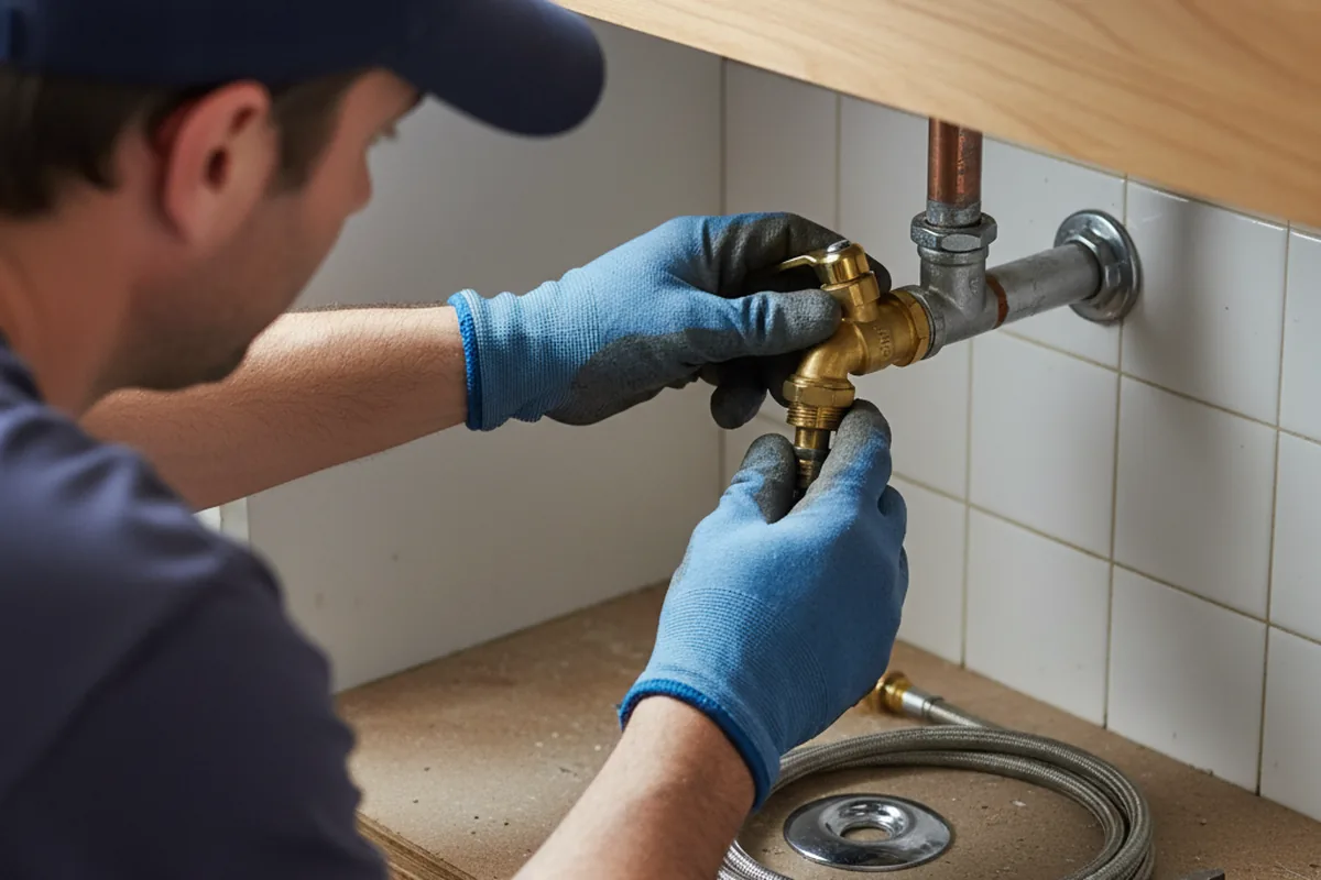 Shutoff valve and fitting work during Burst Pipe Repair in Ulster Park